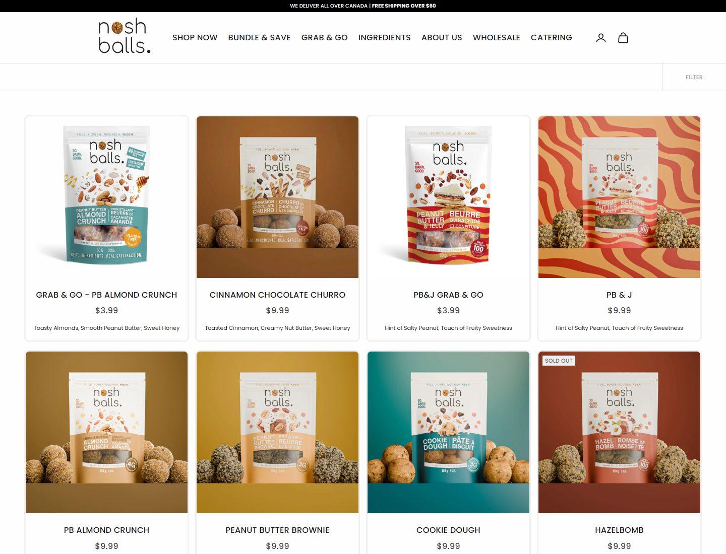 Nosh Balls all products collection page